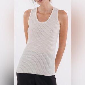 TSE CASHMERE PIQUE STITCH TANK